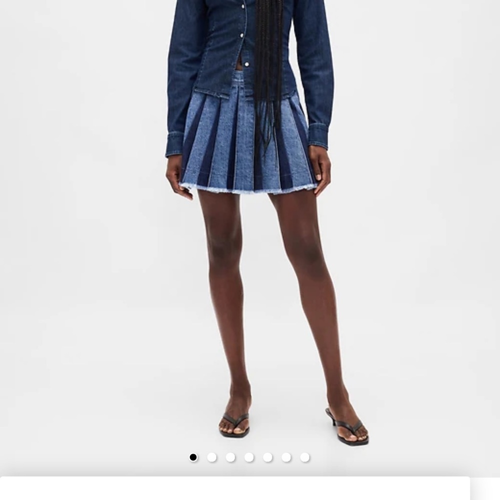 GAP Blue Denim Skater Skirt